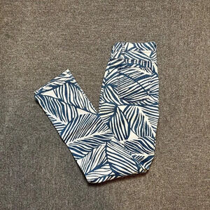 J. McLaughlin Jaycie Denim Jeans Tropical Palm Leaf Print Straight Women’s Sz 2